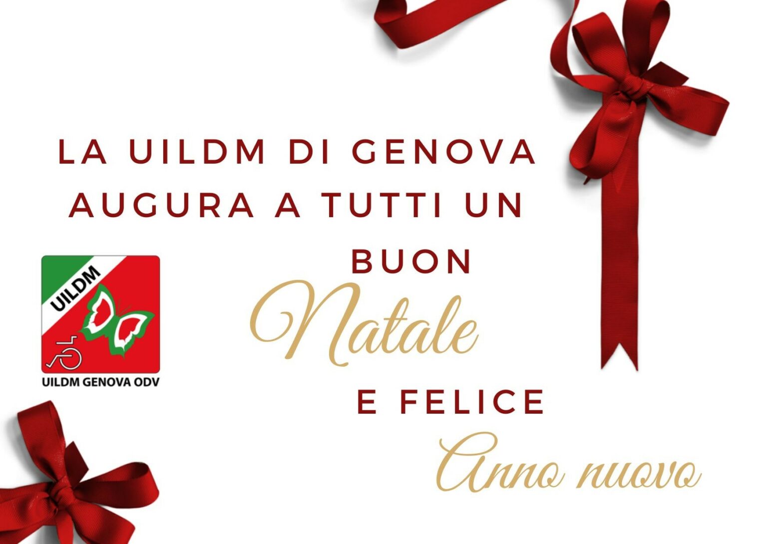Rosso e Oro Buon Natale Biglietto Auguri