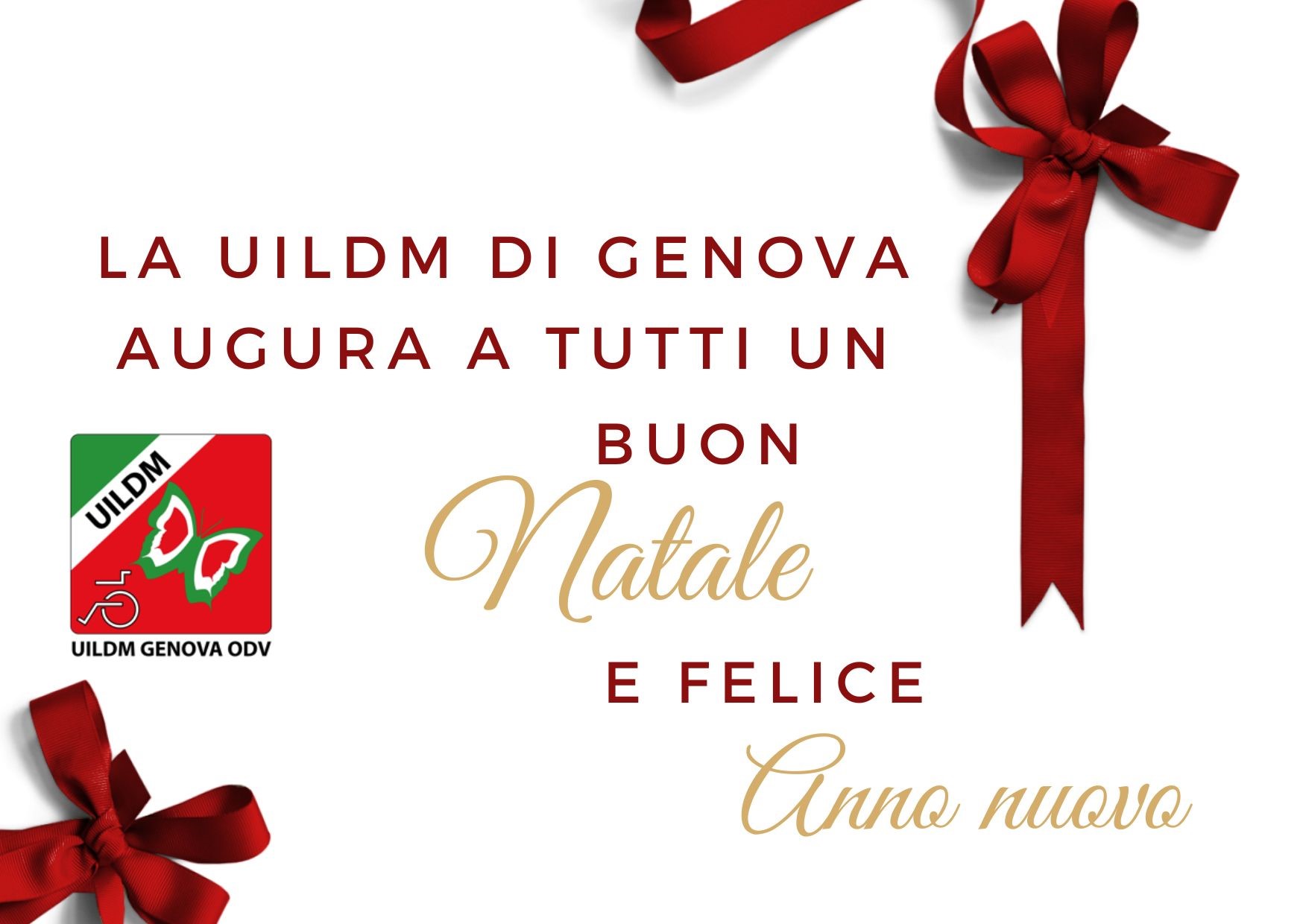 Rosso e Oro Buon Natale Biglietto Auguri