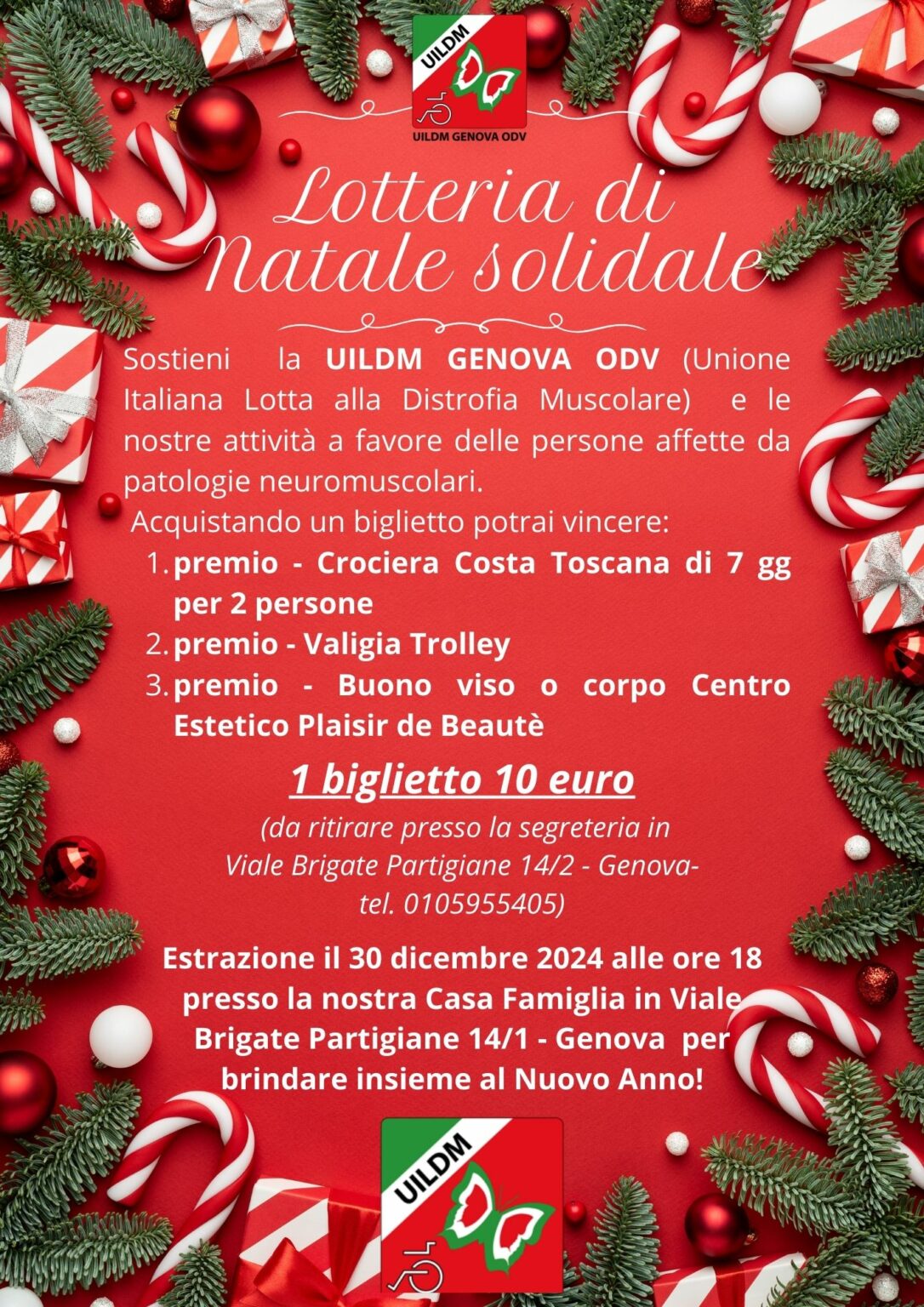 Volantino Mercatini di Natale Promozionale Allegro Semplice Fotografico Rosso Verde8