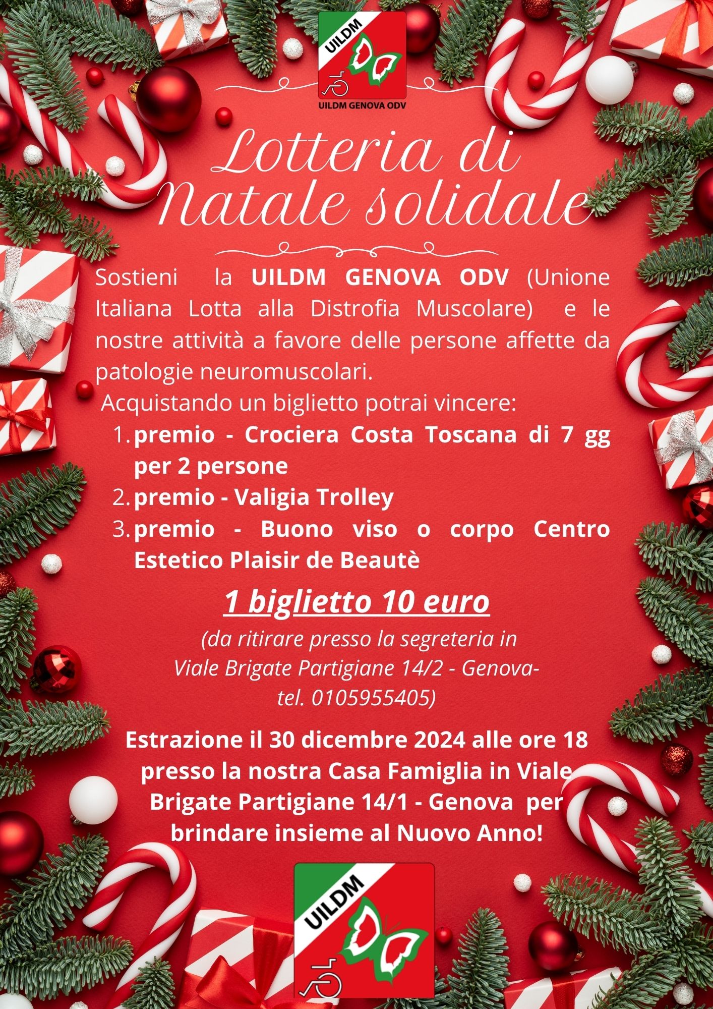 Volantino Mercatini di Natale Promozionale Allegro Semplice Fotografico Rosso Verde8
